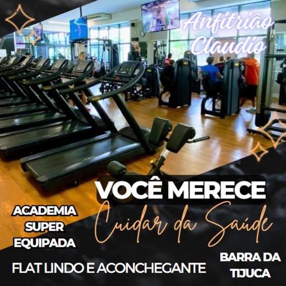 Barra Da Tijuca - 9 - Flat Premium Com Cozinha, Fogao Cooktop, Geladeira Grande, Smart Tv Grande, Lindo E Muitissimo Confortavel, Balsa Para A Praia Gratis E Estacionamento Gratuito Rio de Janeiro Extérieur photo